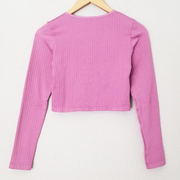 By Anthropologie Seamless Long Sleeves Snap Front Crop Top Cardigan Size XXS/XS - Picture 7 of 16